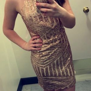 Golden Sparkly bodycon Dress